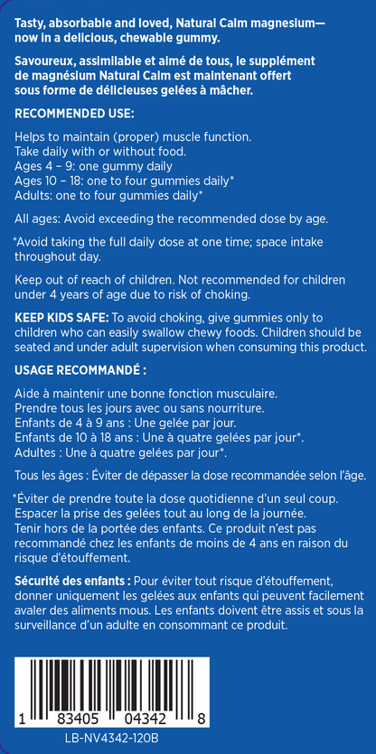 Natural Calm Magnesium Gummies - Orange Flavour image 1