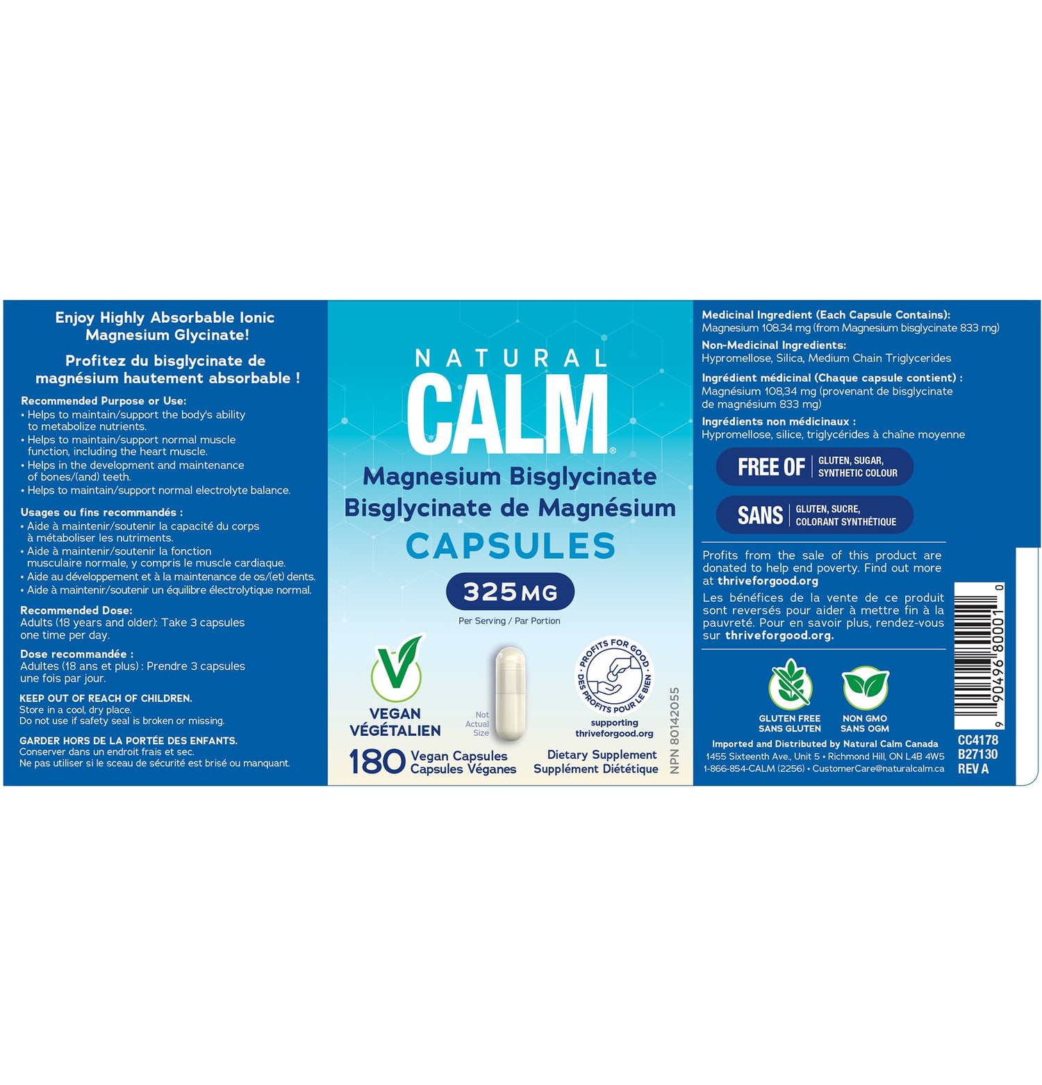 Natural Calm Magnesium Bisglycinate Capsules image 4