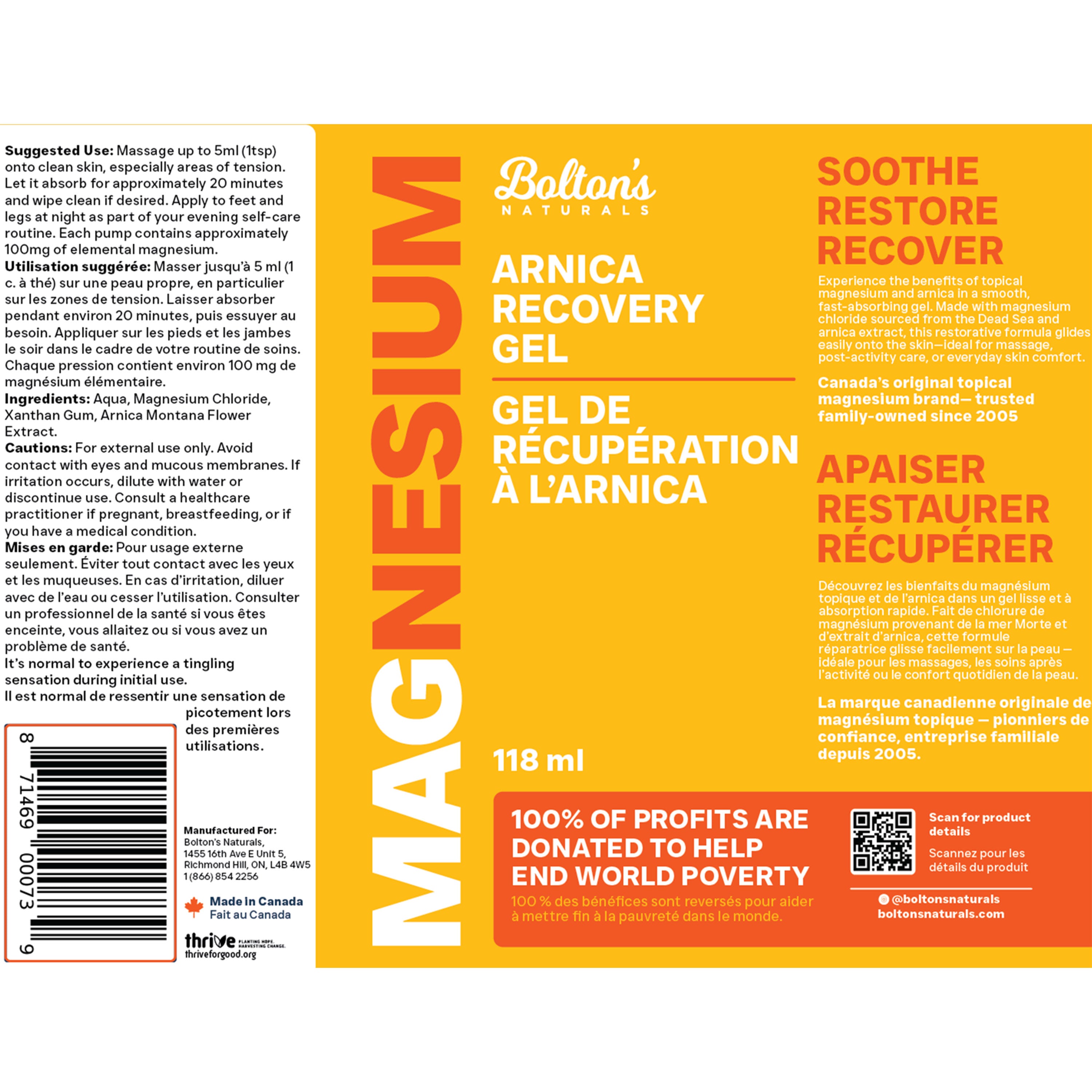 Magnesium Arnica Recovery Gel