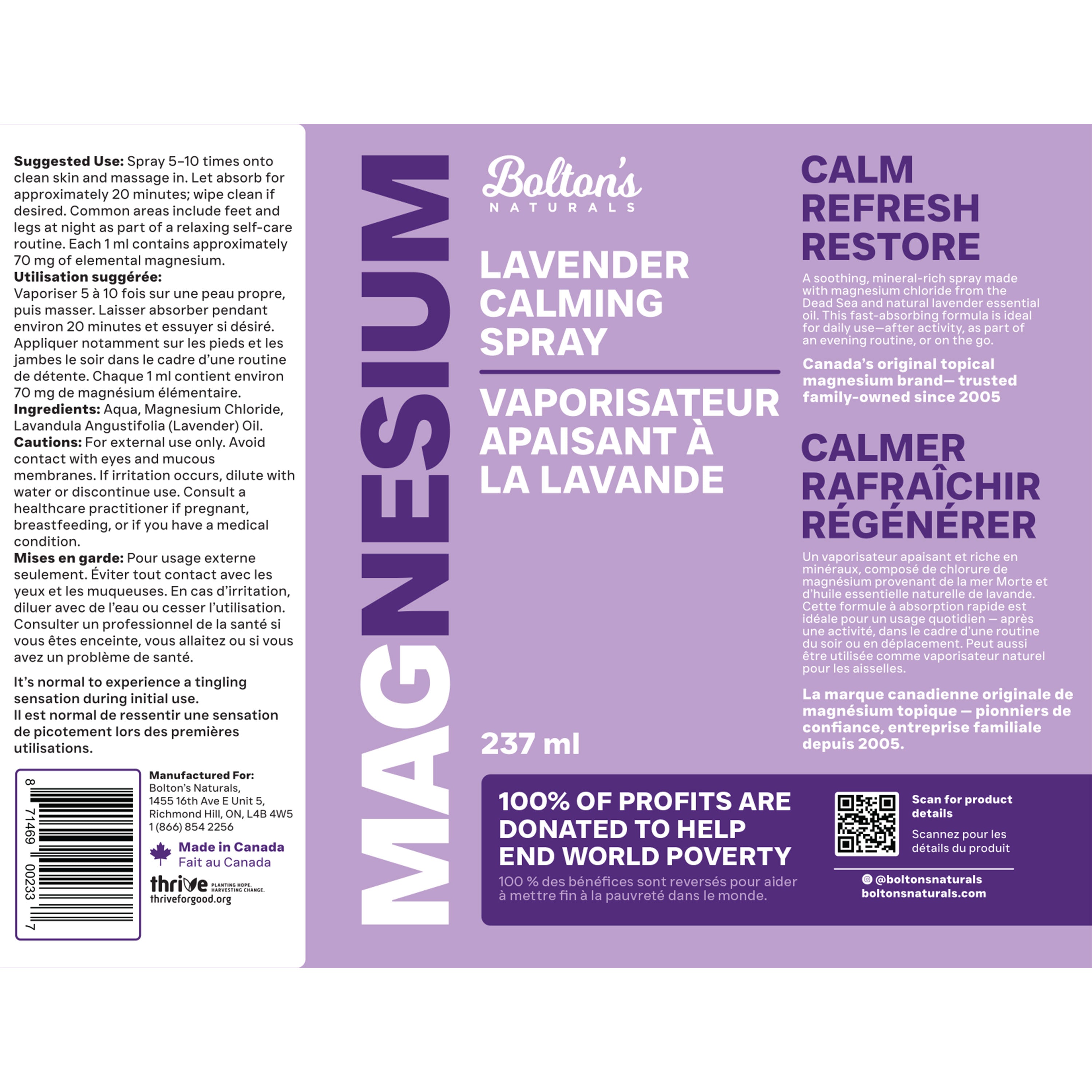 Magnesium Lavender Calming Spray