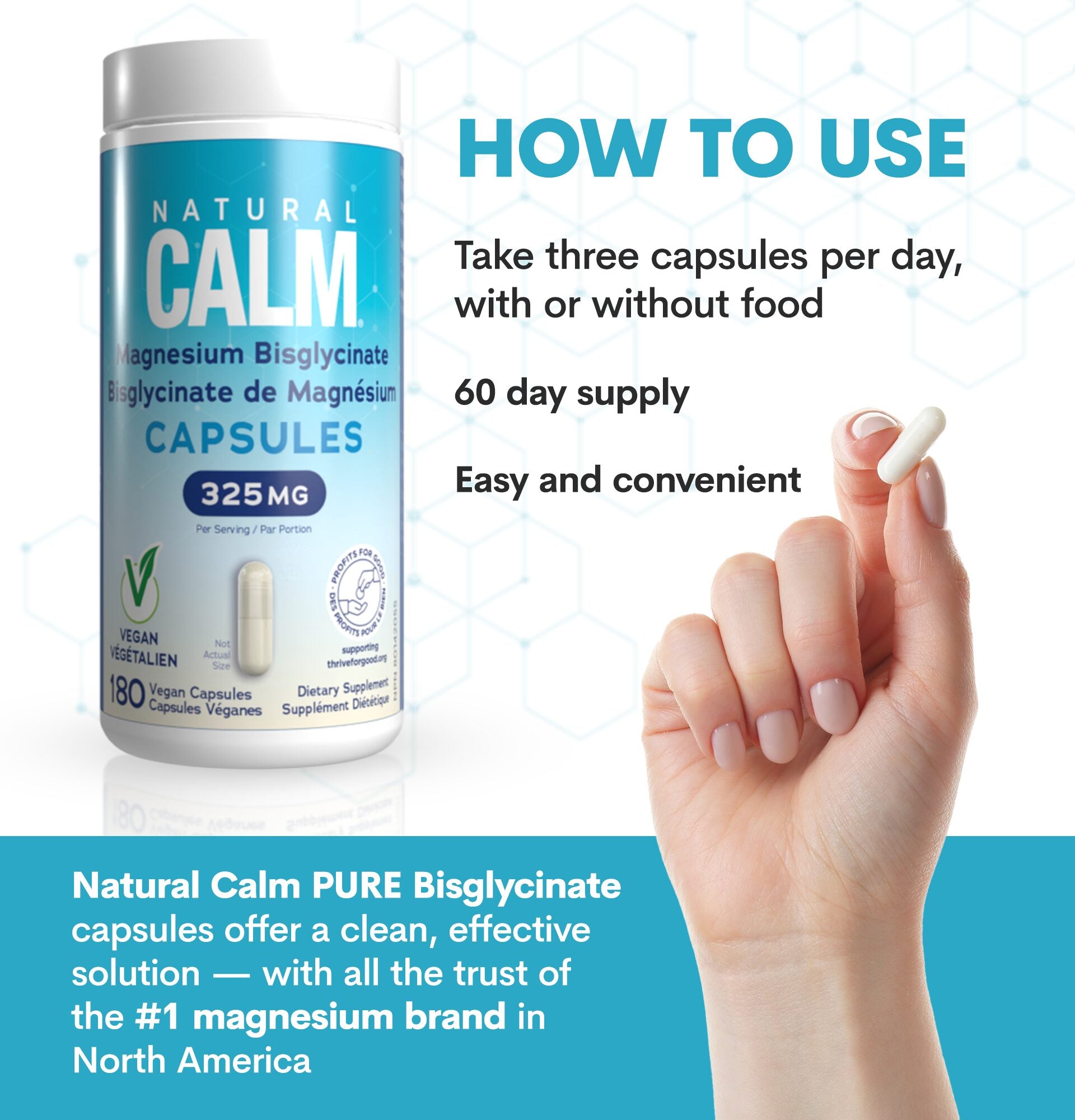 Natural Calm Magnesium Bisglycinate Capsules image 2