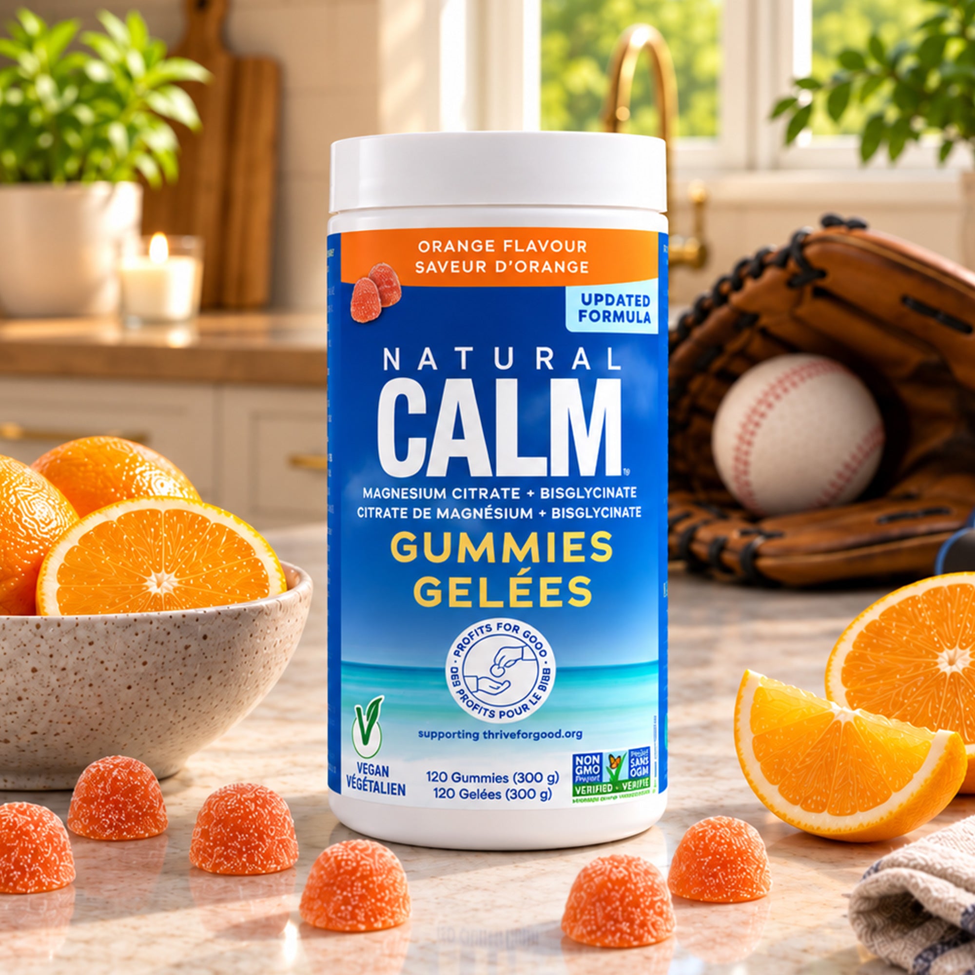 Natural Calm Magnesium Gummies - Orange Flavour