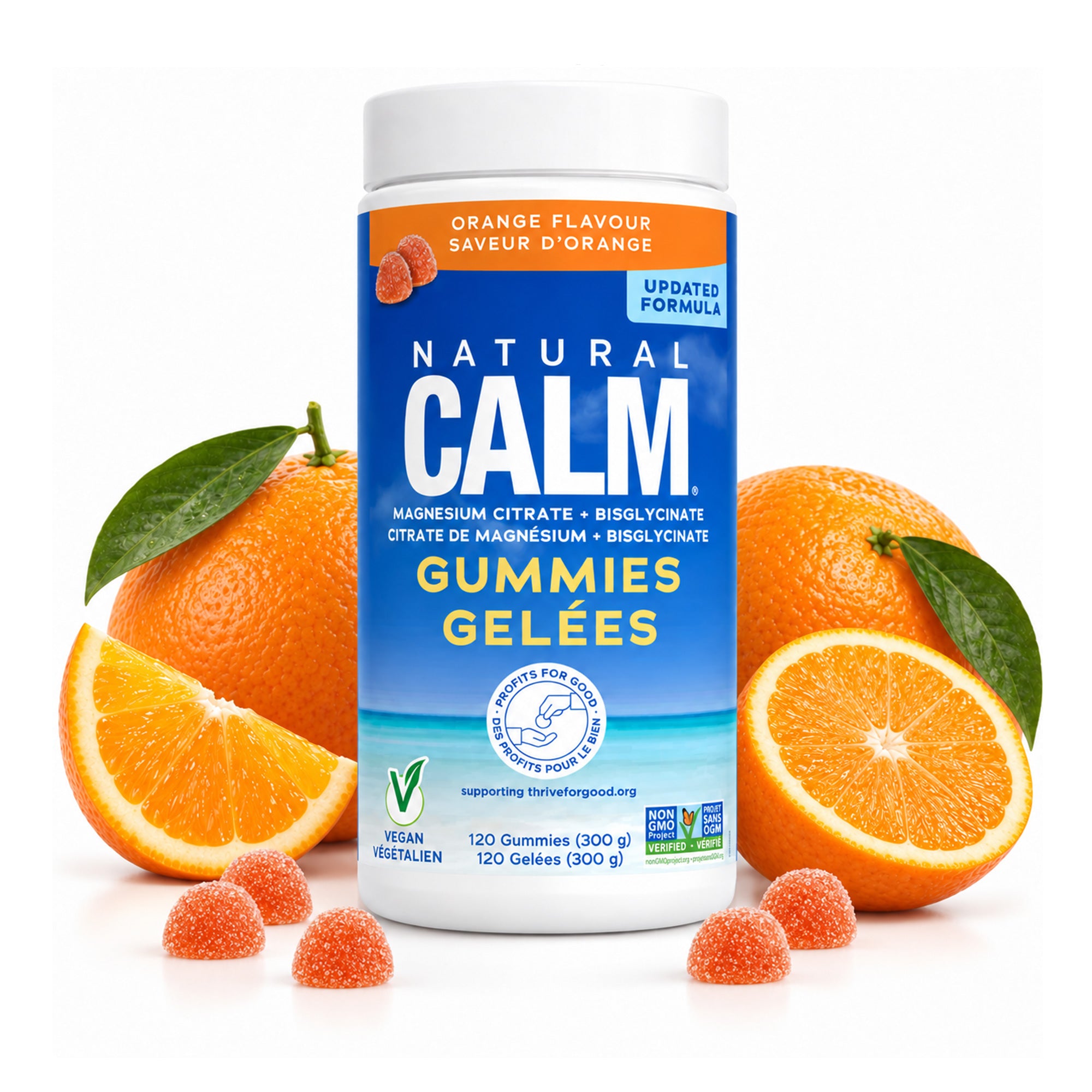 Natural Calm Magnesium Gummies - Orange Flavour
