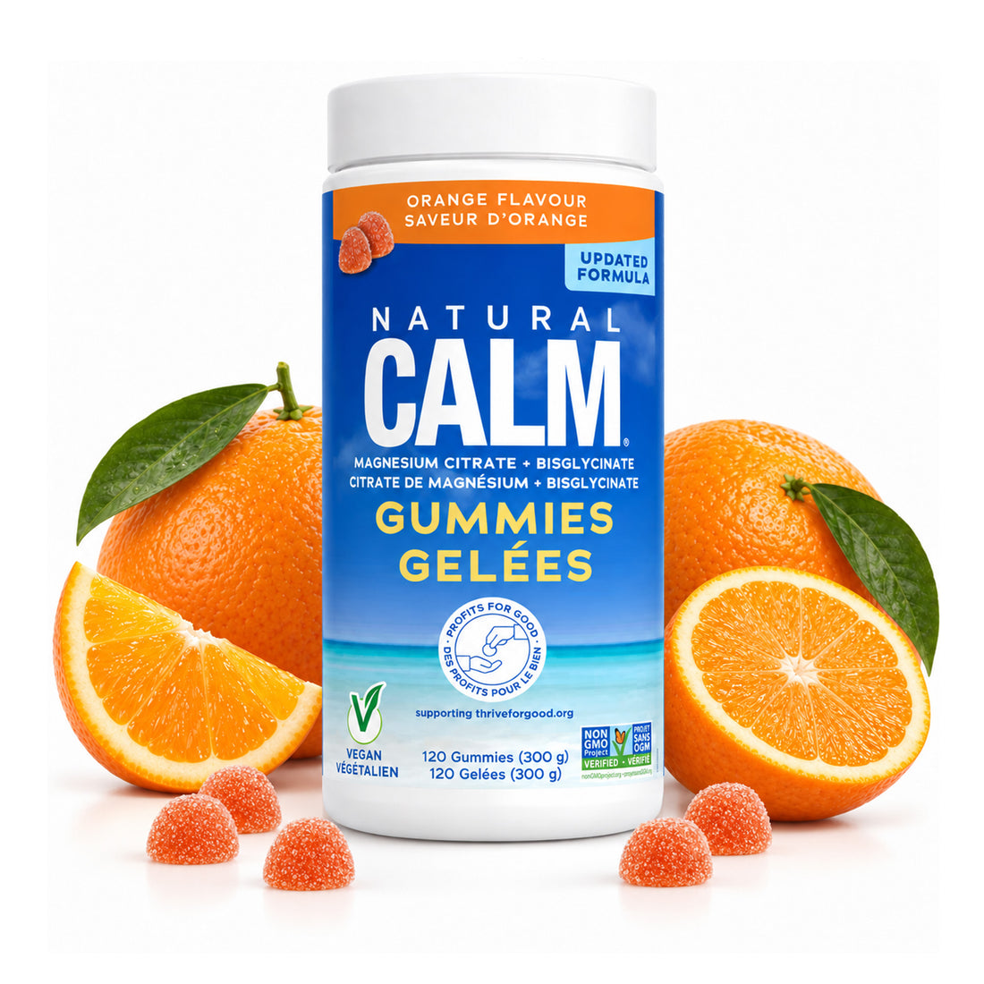 Natural Calm Magnesium Gummies - Orange Flavour