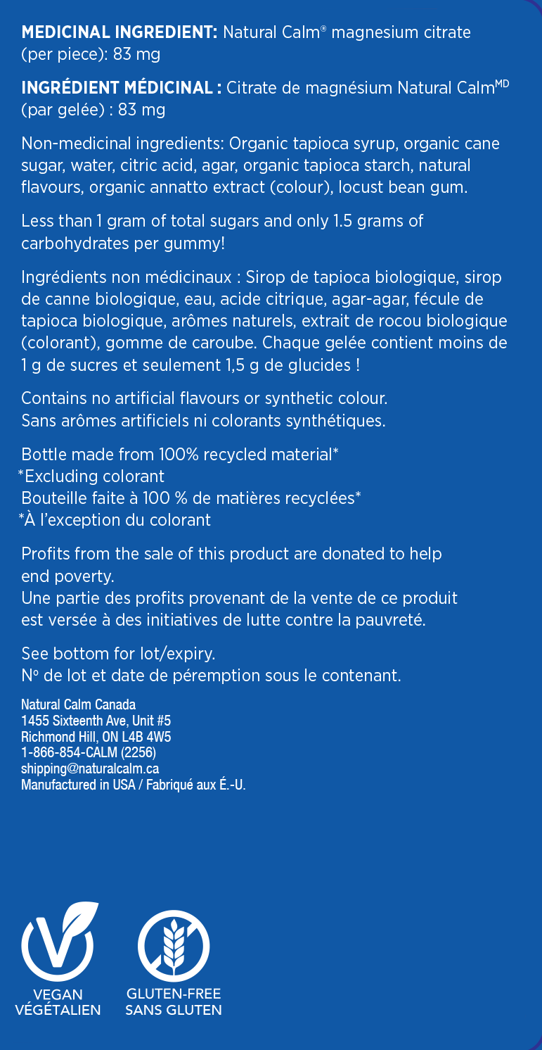 Natural Calm Magnesium Gummies - Orange Flavour image 2