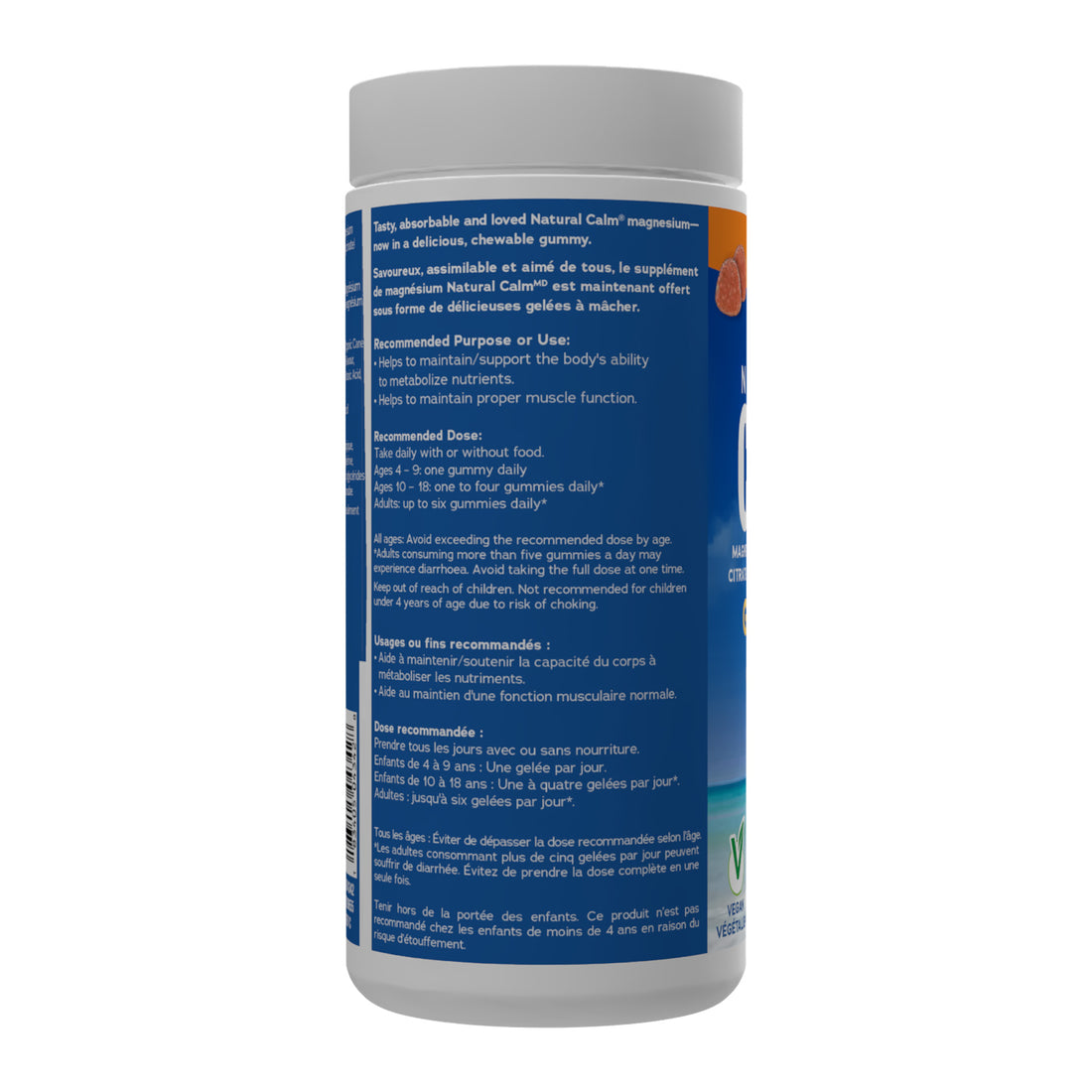 Natural Calm Magnesium Gummies - Orange Flavour
