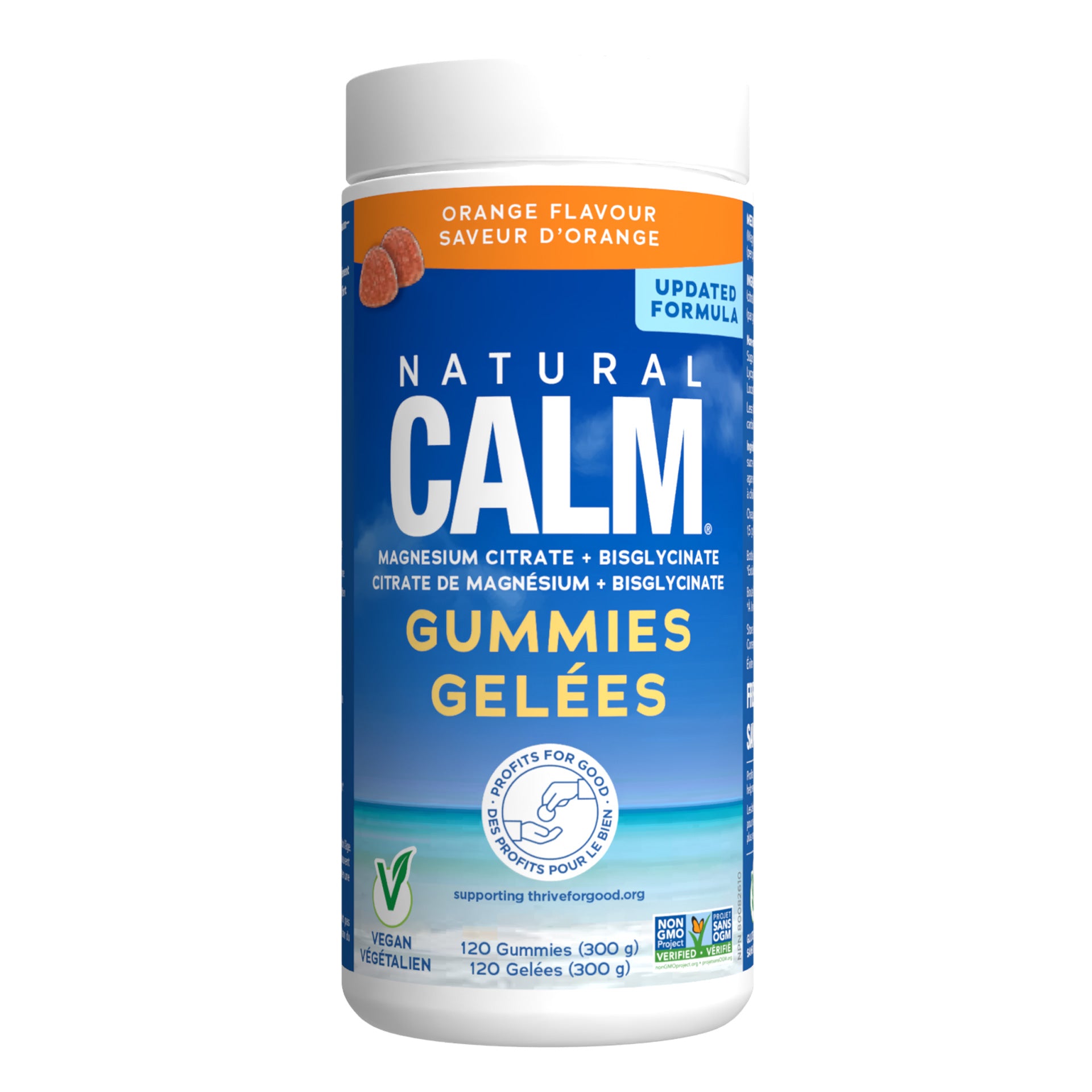Natural Calm Magnesium Gummies - Orange Flavour