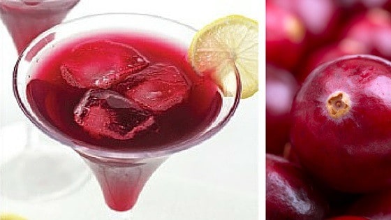 Alcohol-free cranberry martini