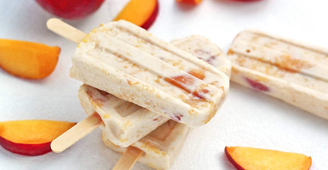Sugar-free and dairy-free peach popsicles