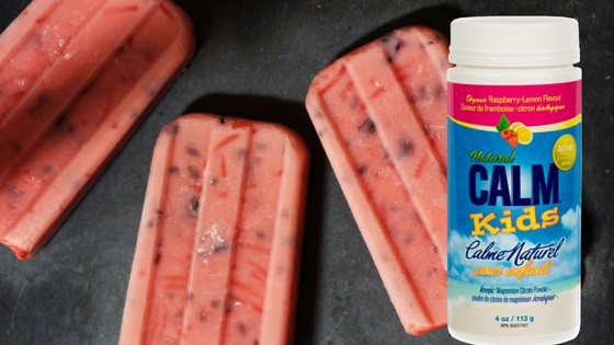 Kids popsicles with Natural Calm